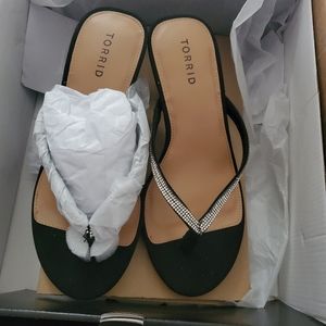 Torrid black rhinestone shoes